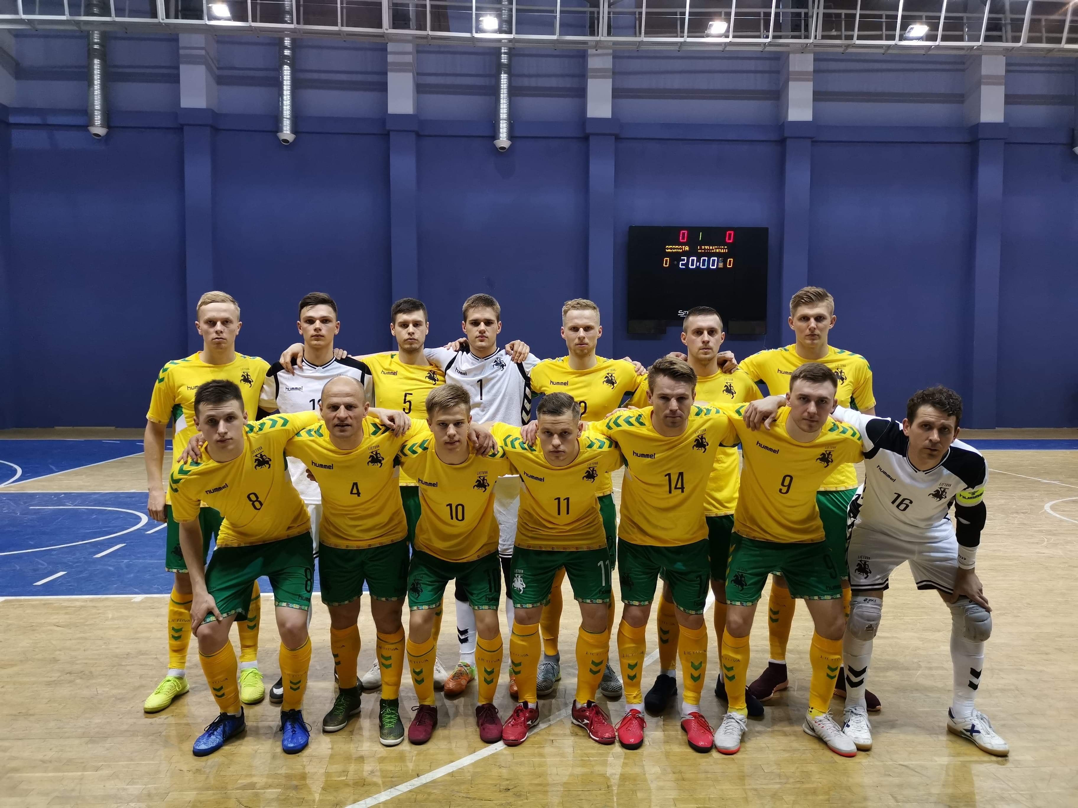 Lietuvos futsal rinktinė nusileido Gruzijai