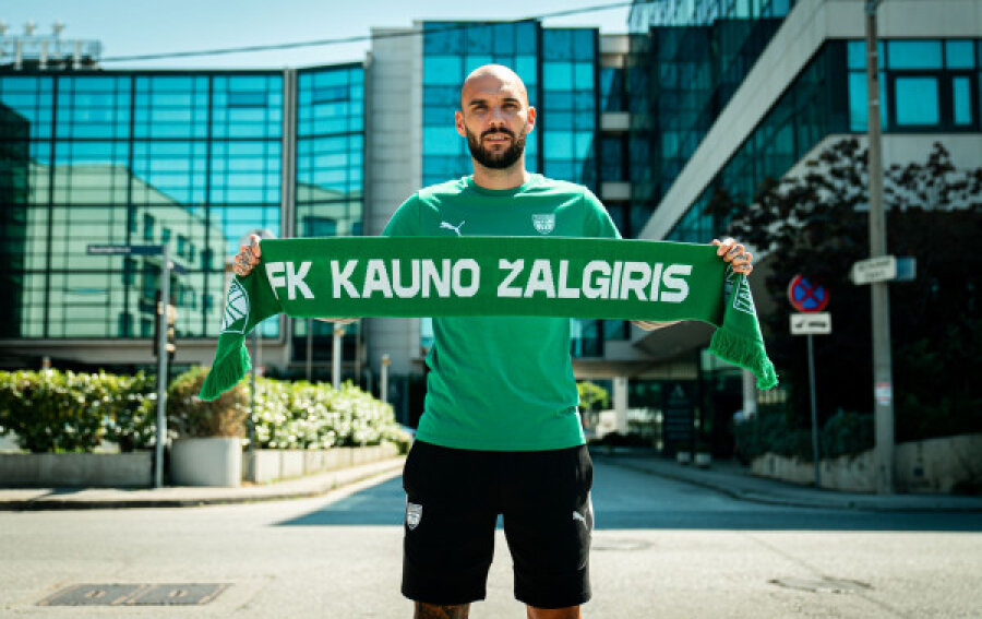 Į LFF taurės finalą „Kauno Žalgirį“ išvedęs A. Kalikas: „Noriu šio trofėjaus“